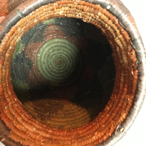 Vintage NATIVE AMERICAN Olla Basket Handwoven Southwestern Decor 12 X 9 U.S. - Picture 6 of 8